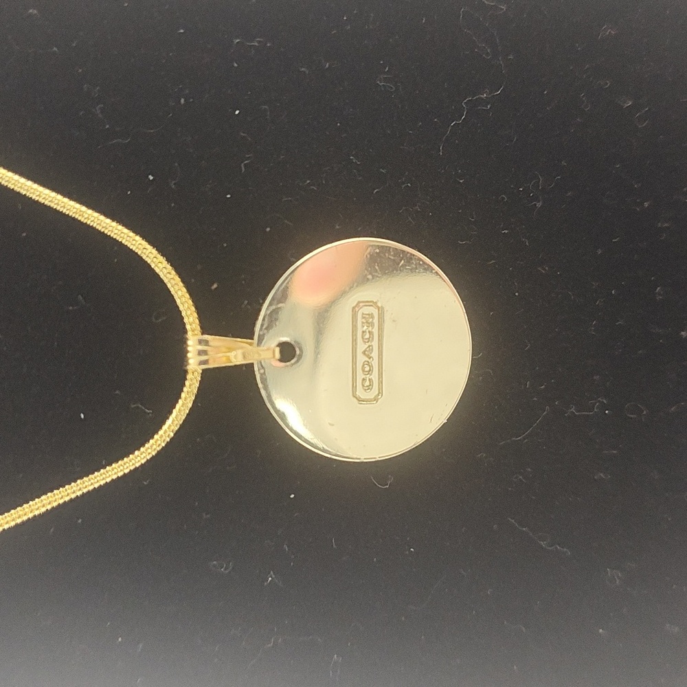 Coach Personalized Letter H Authentic 18 Karat Gold 16-in Necklace - Picture 3 of 4
